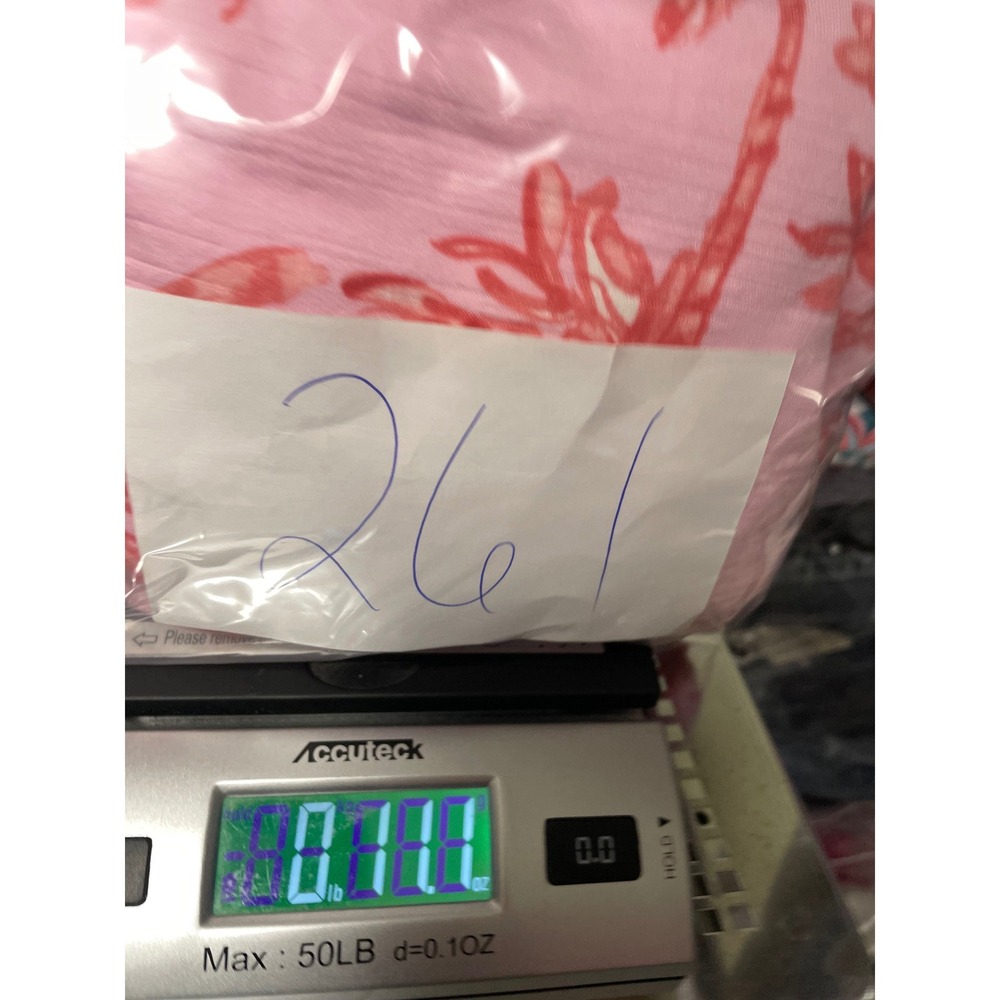 Talbots Pink Pullover with Coral Palm Print Quarter Zip - Picture 11 of 11